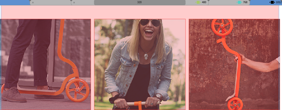 Layout objects for desktop view