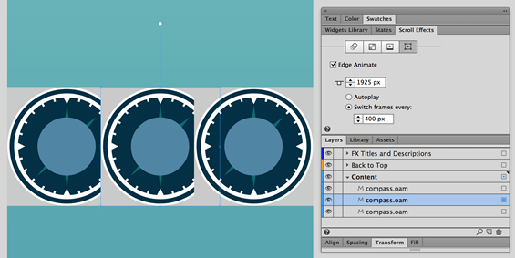 Adobe Muse でスクロール効果を使用するデザインアイデア