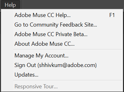 Adobe muse support