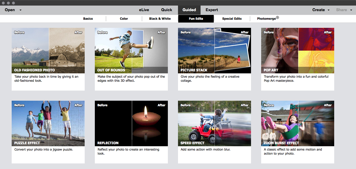Guided interface