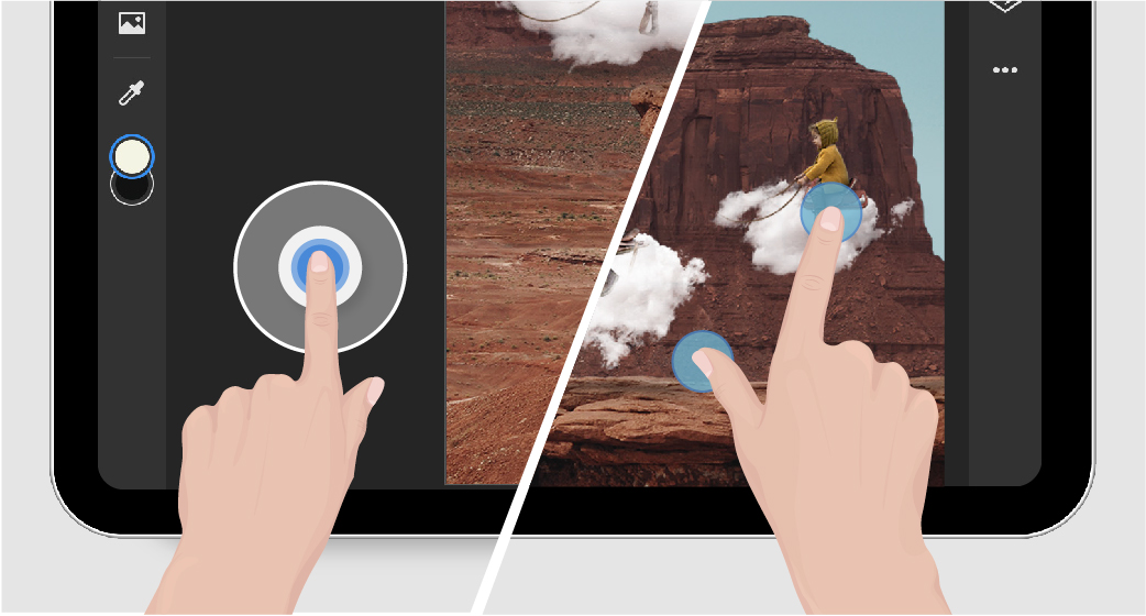 Touch shortcuts and gestures