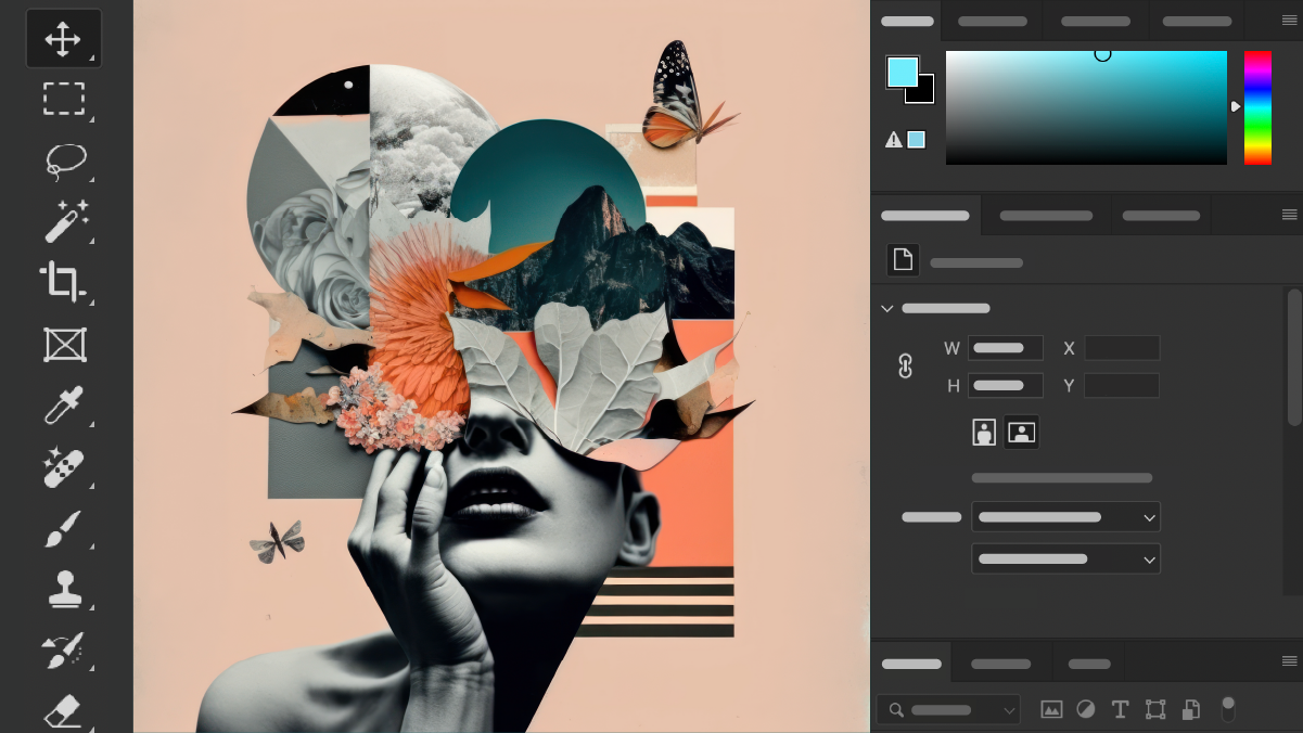 Get to know the workspace of Photoshop on the desktop