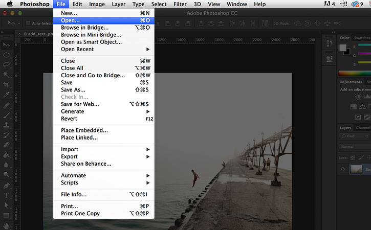 how to add photo in photoshop adobe