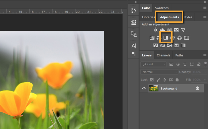 Convert a color image to black and white in Photoshop and share