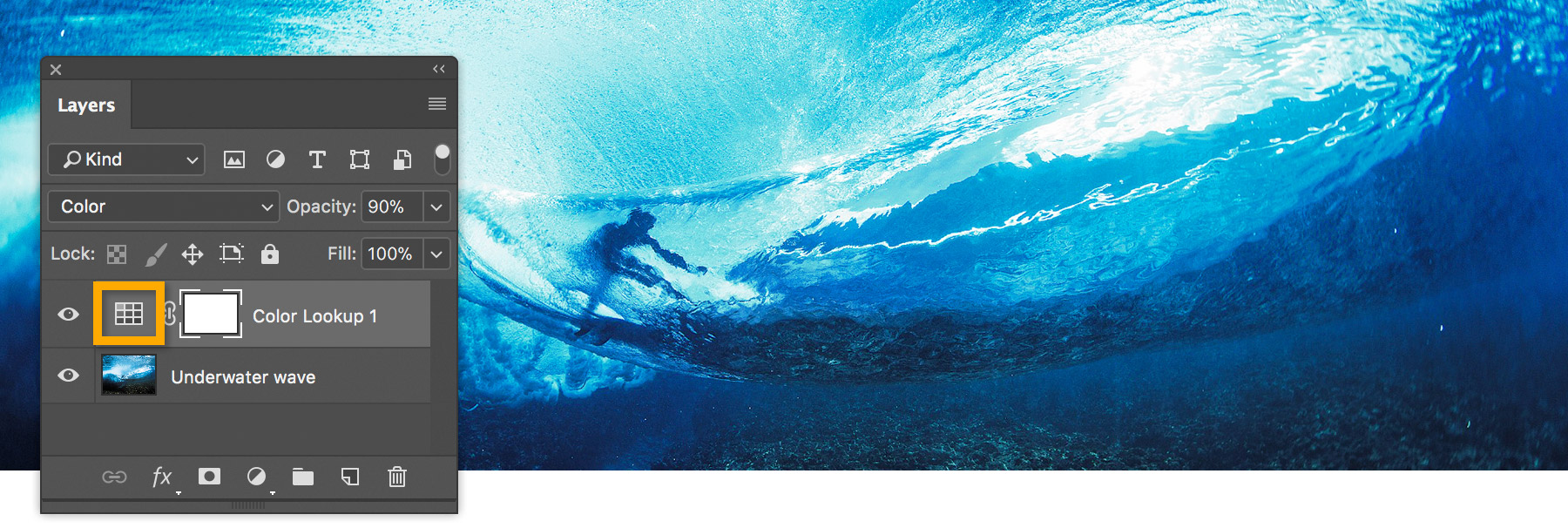 Edit a photo with color lookup adjustment „Adobe “ mokymo