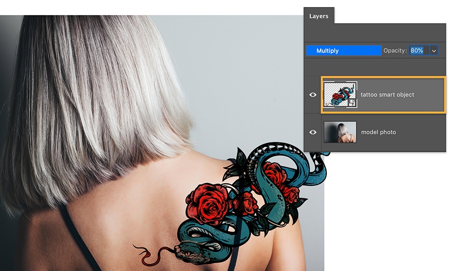 Cách chèn hình xăm vào ảnh đơn giản bằng Photoshop  DesignerVN