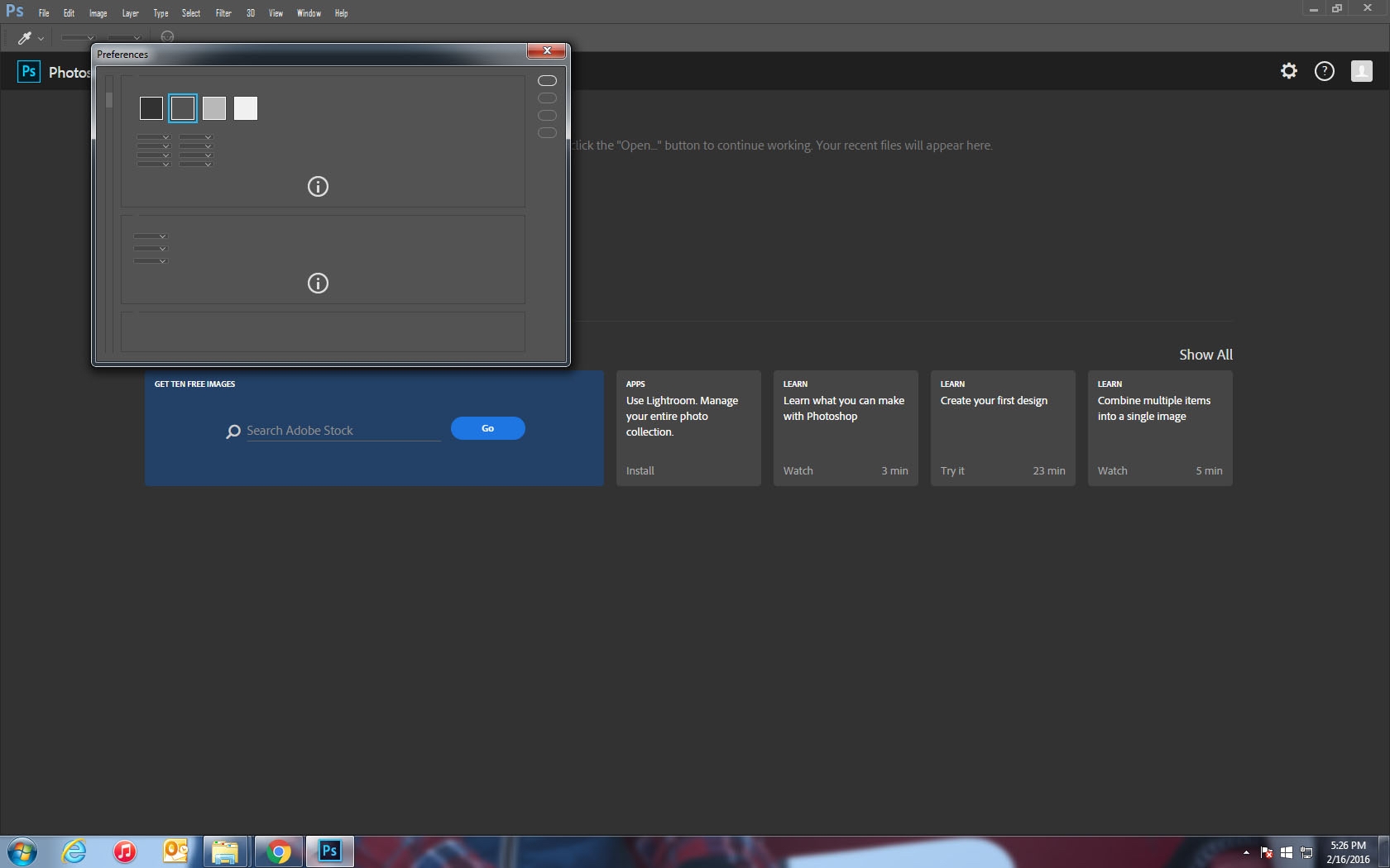 Missing text in Photoshop dialog
