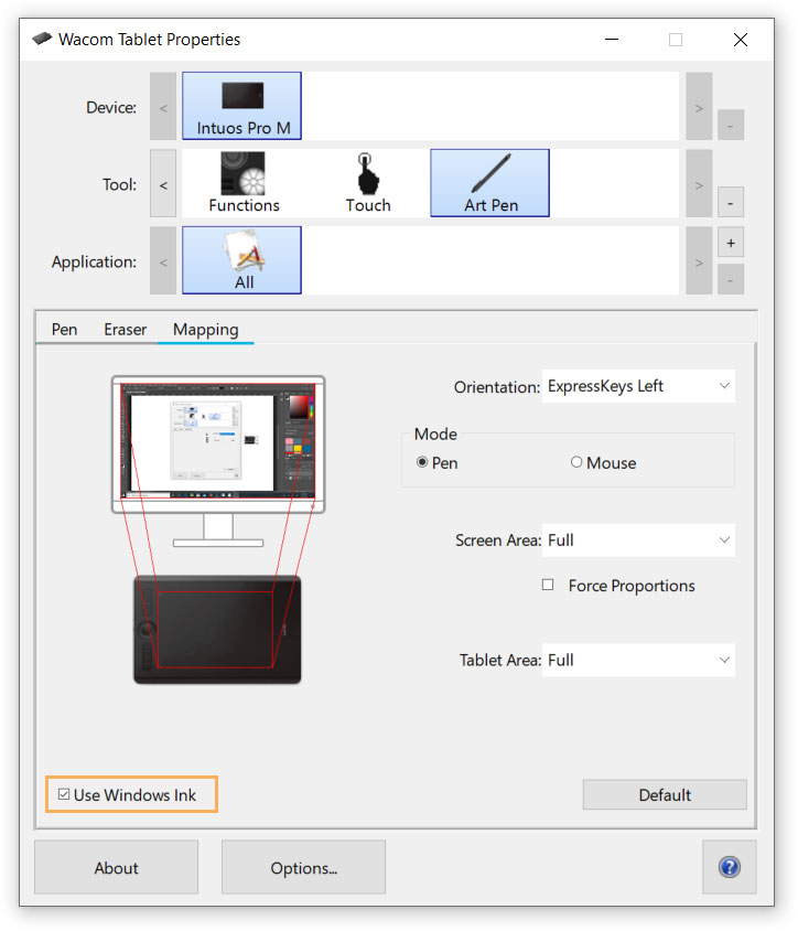 pluma wacom intuos pro driver