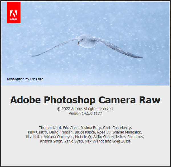 About Adobe Photoshop Camera Raw