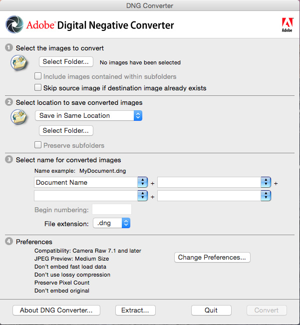 adobe dng converter 13.4