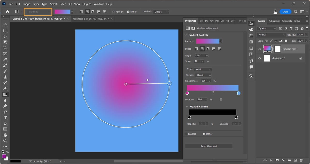 Use gradients in Photoshop