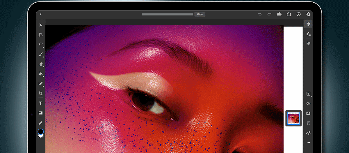 Livestream your work using Photoshop on the iPad