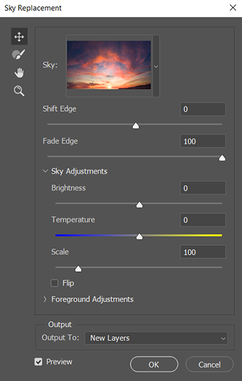 photoshop ai sky replacement