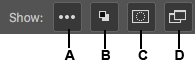 Sélectionnez les widgets qui ne sont pas associés à des outils pour les masquer ou les afficher sur la barre d’outils Widgets qui ne sont pas associés à des outils pour les masquer ou les afficher sur la barre d’outils