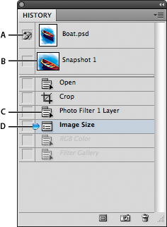 Photoshop History panel