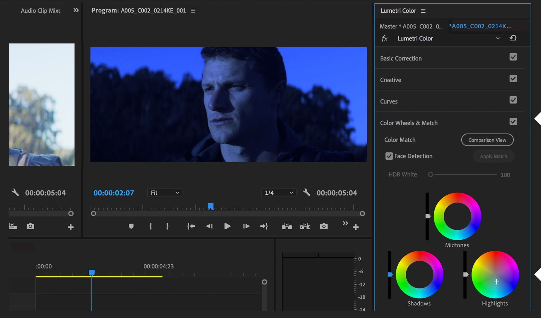 More nuanced color enhancements are made in the Color Wheels & Match section. More nuanced color enhancements are made in the Color Wheels & Match section.