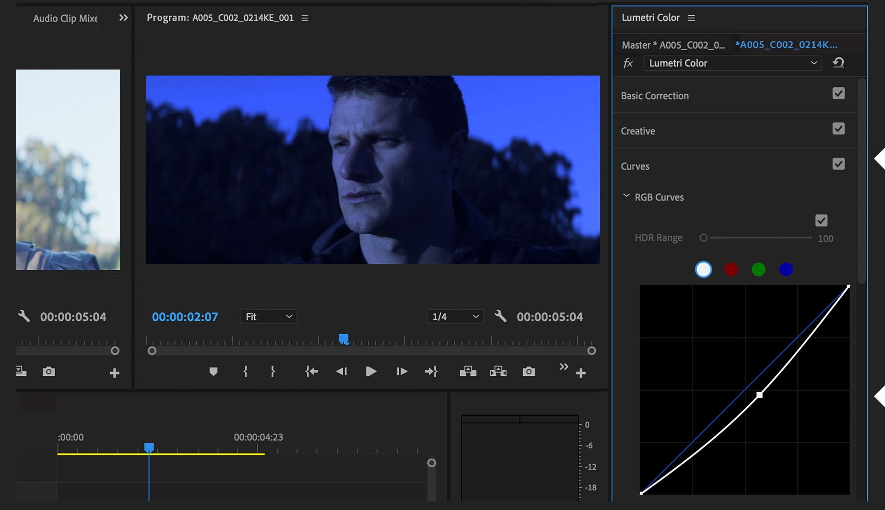 Further enhancements are made in the Curves > RGB Curves box. Further enhancements are made in the Curves > RGB Curves box.