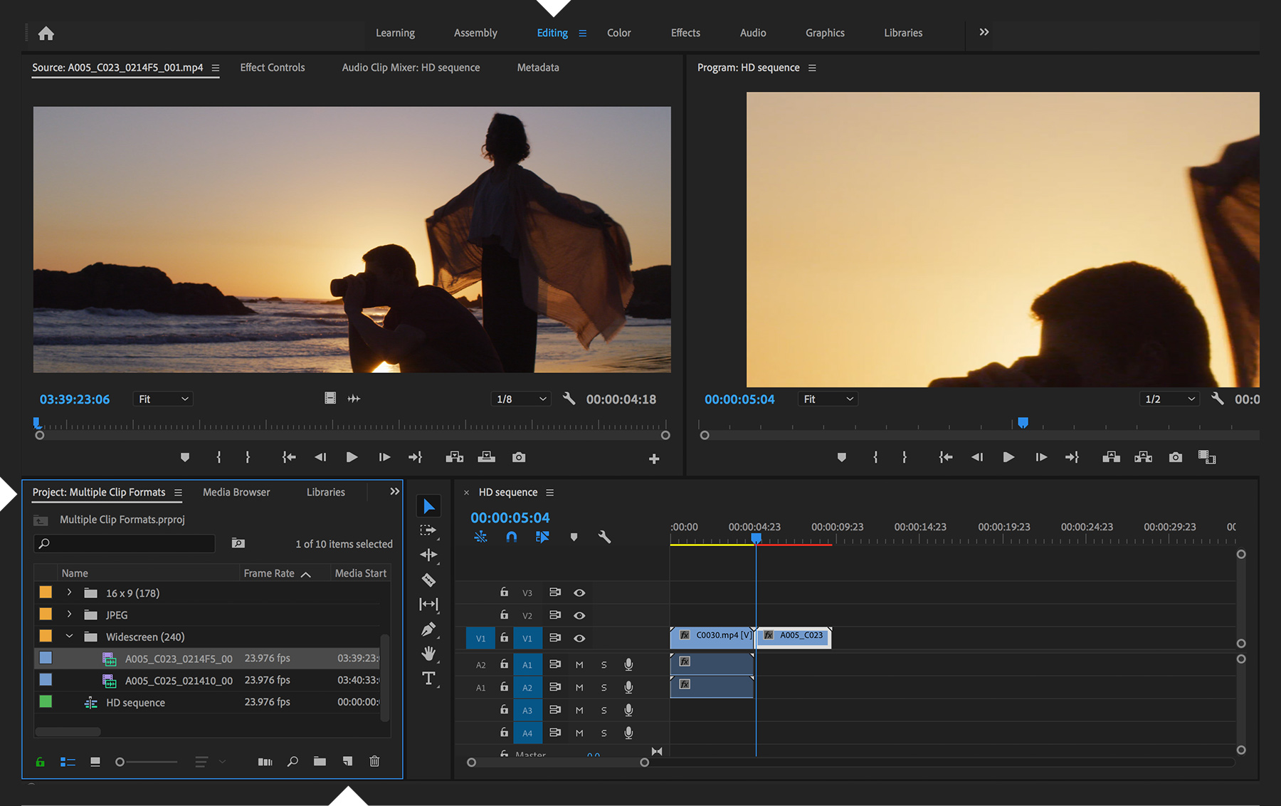 Combine Multiple Video Clips In A Single Sequence Adobe Premiere Pro Tutorials