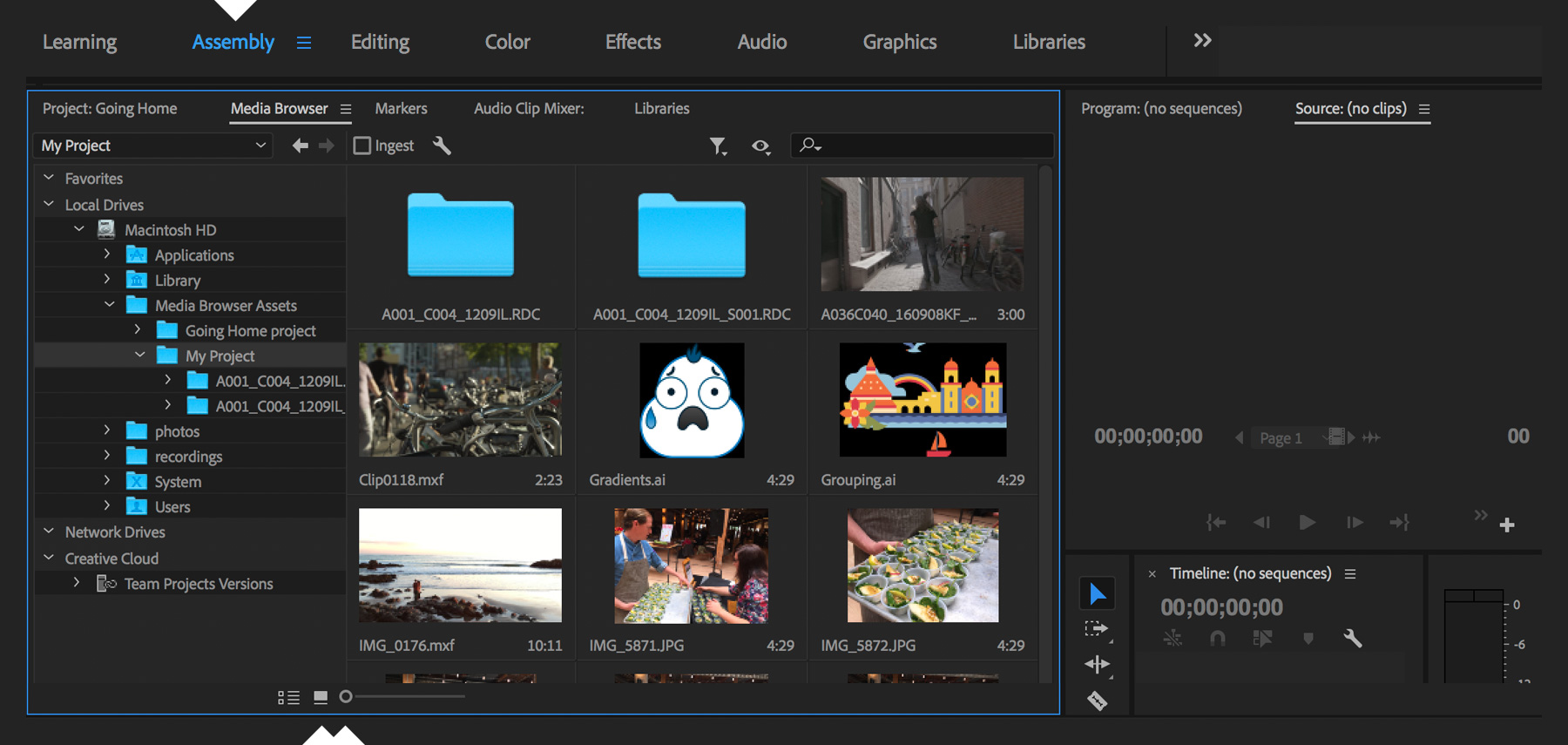 como inportar videos .avi a adobe premier for mac