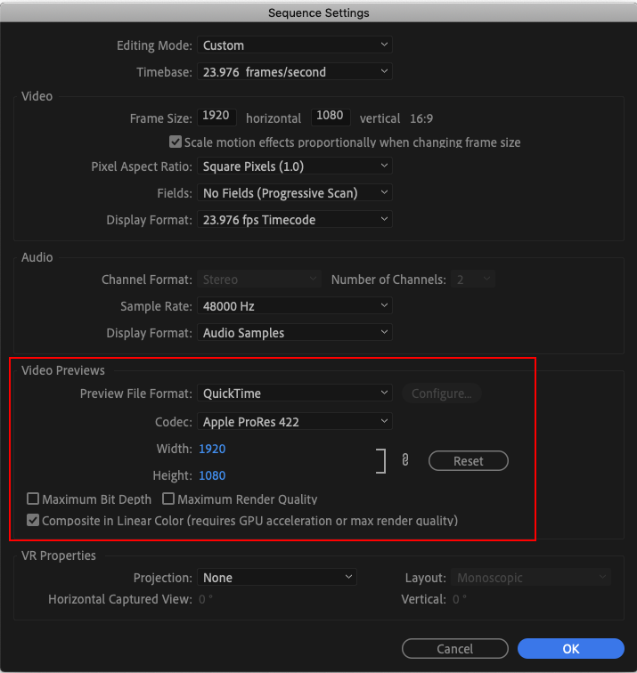 Best Quicktime Premiere Pro Settings