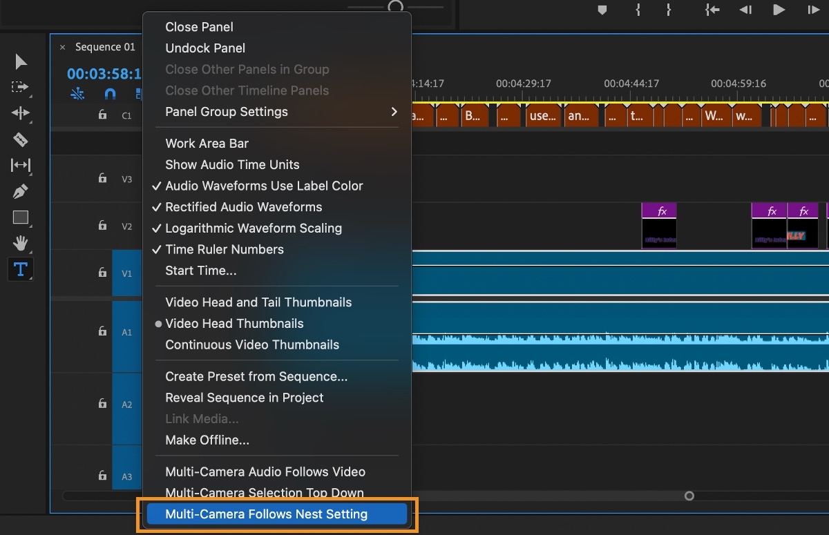 adobe premiere create multicam sequence