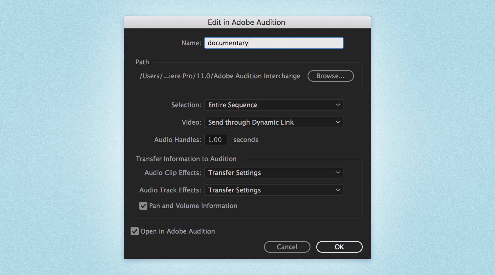 audio file properties editor