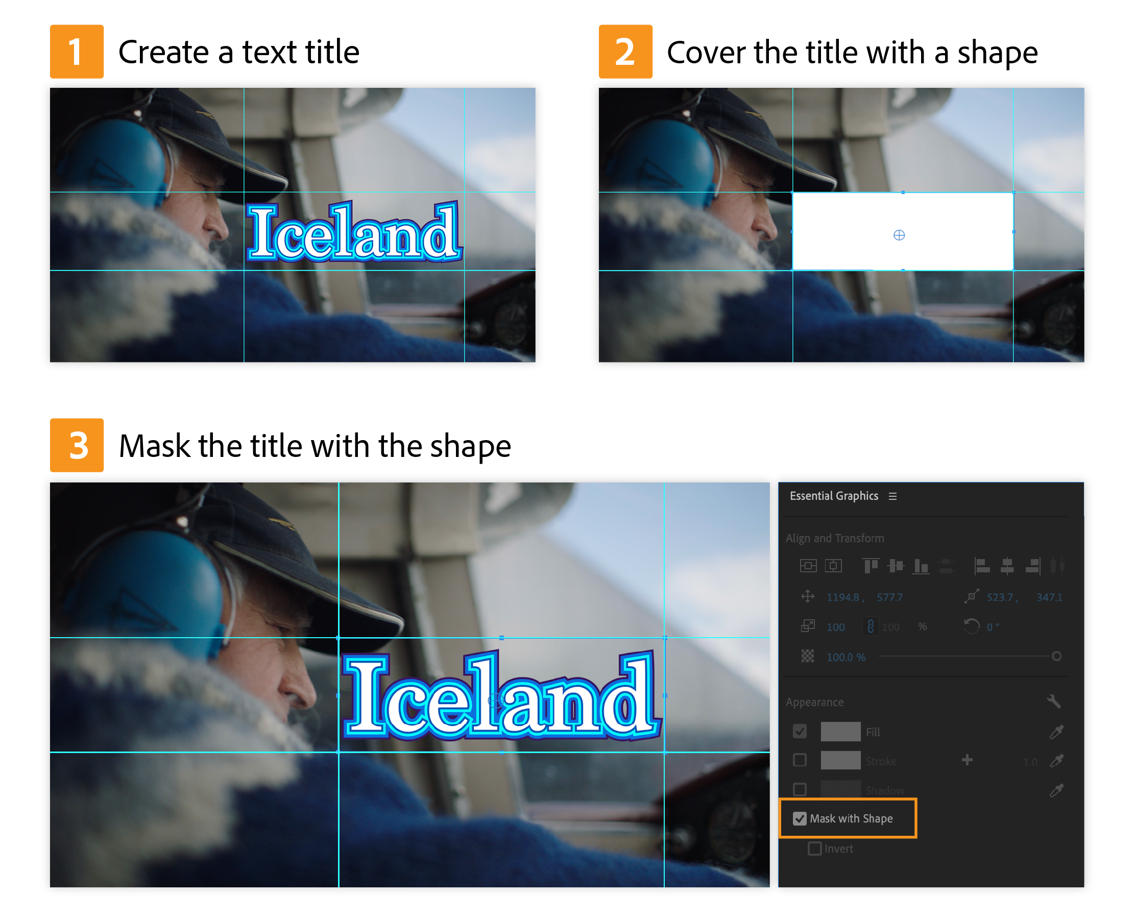 Mask text with shape