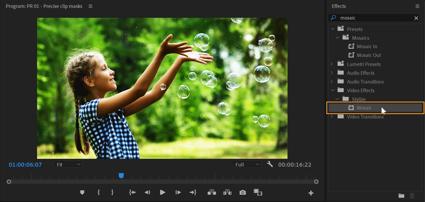 create and use touch preset adobe premiere pro