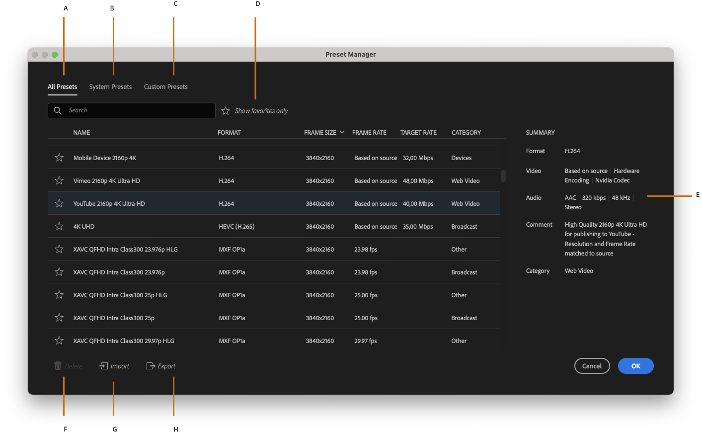 What are Presets in the Create editor? – Vimeo Help Center