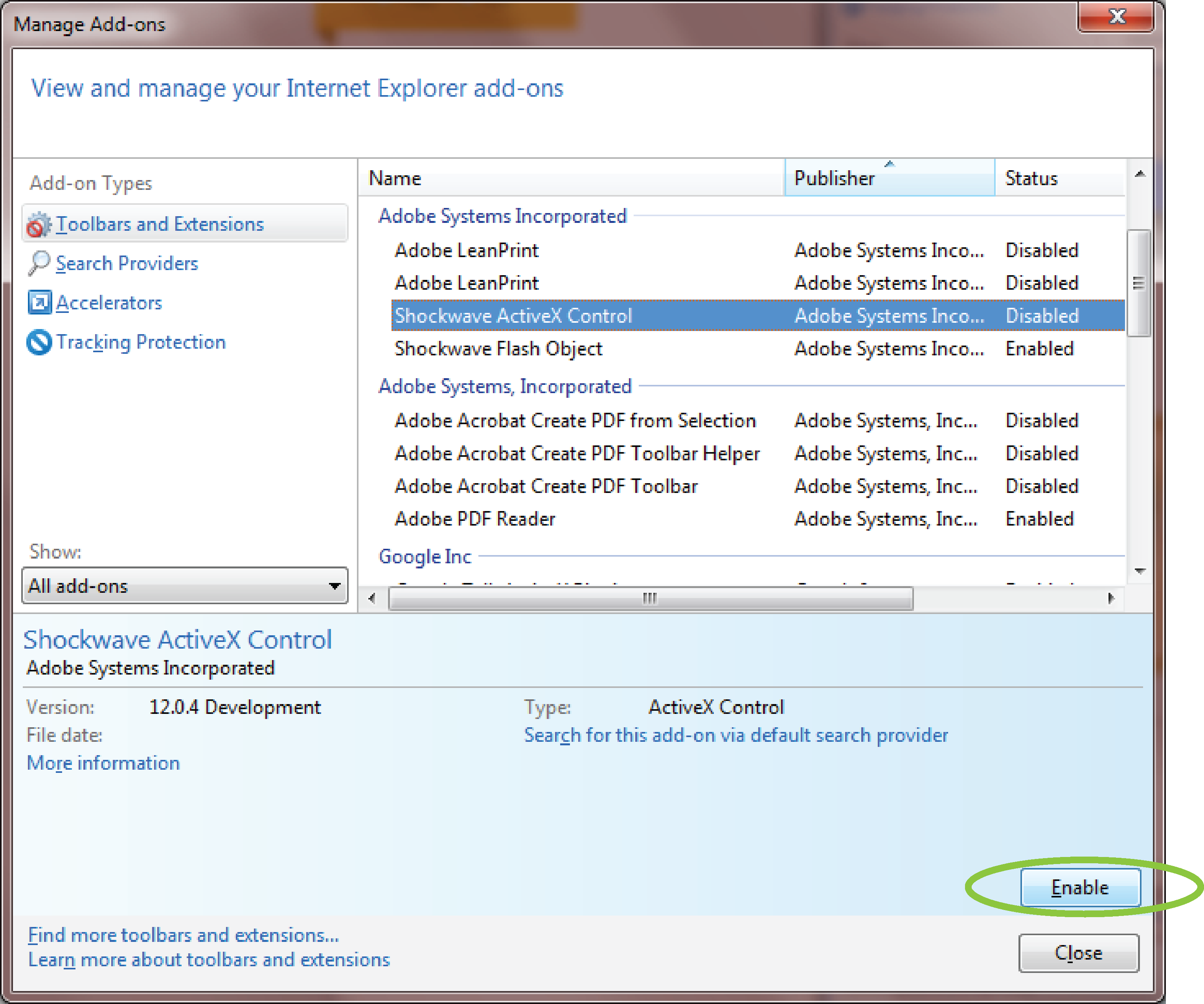Enable Adobe Shockwave Player In Internet Explorer And Firefox