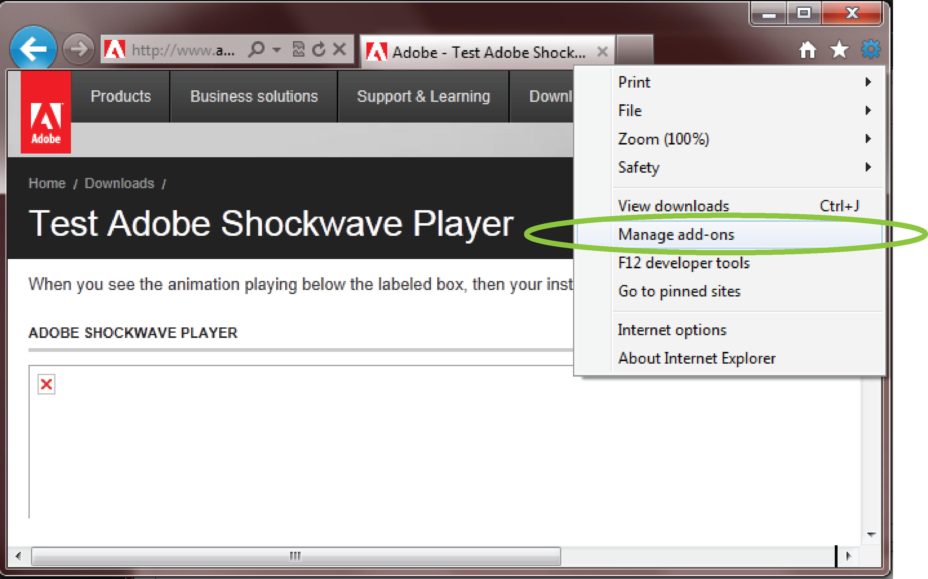 shockwave 11 prefences