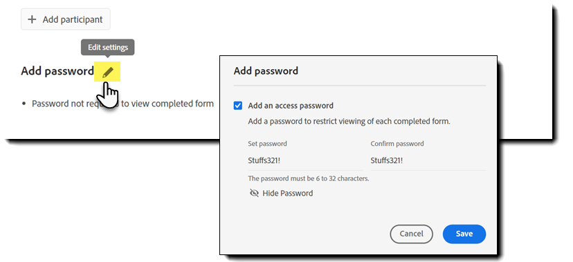 Secure signed agreement PDFs