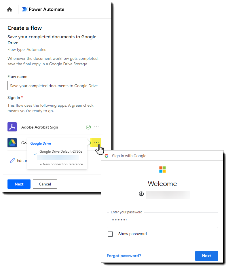 Save your completed documents to Google Drive