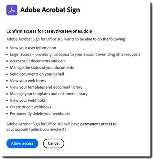 Microsoft permissions