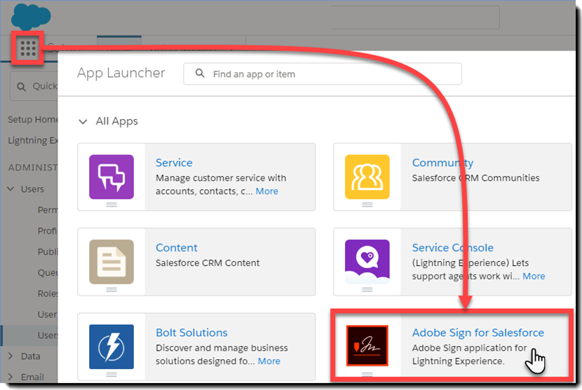 Adobe Sign-App starten Adobe Sign-App starten