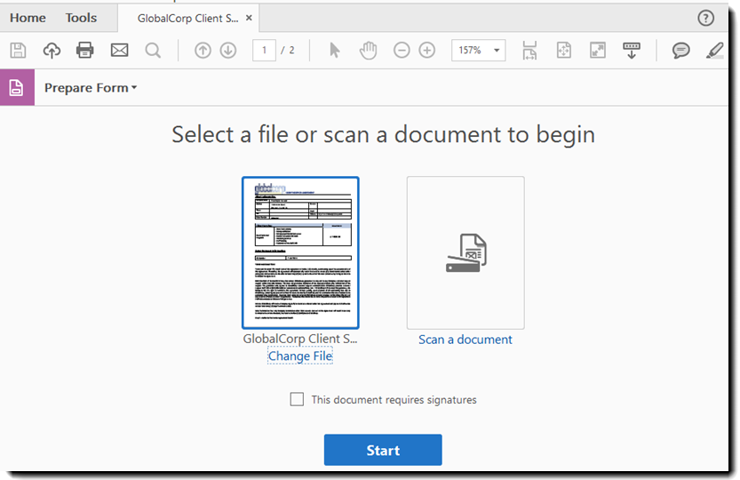 Create forms using Acrobat