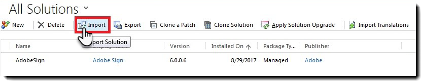 2. Import Solution 2. Import Solution