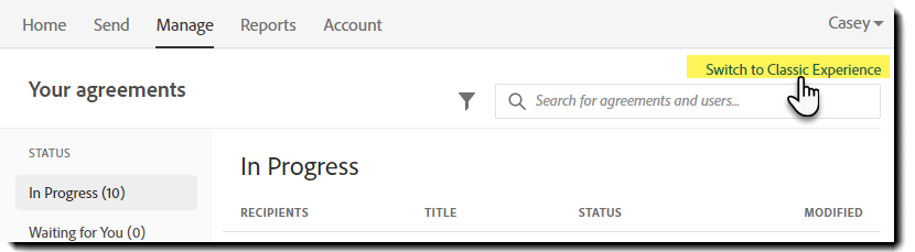 manage_page_switchlink The new manage page switch linkl