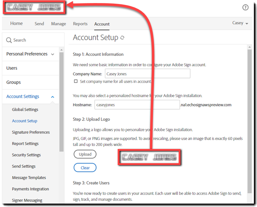 Add branding to your account