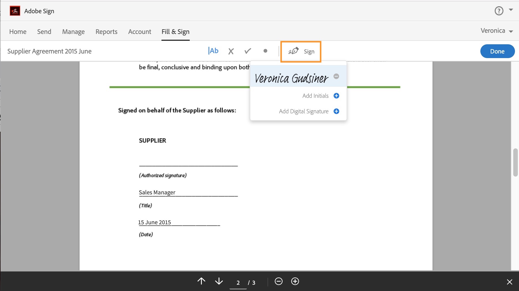 adobe fill and sign step 6, add your signature