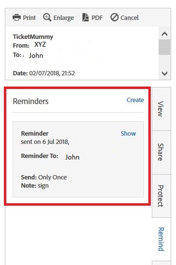 How To Track Reminders Setup On A Transaction Adobe Sign