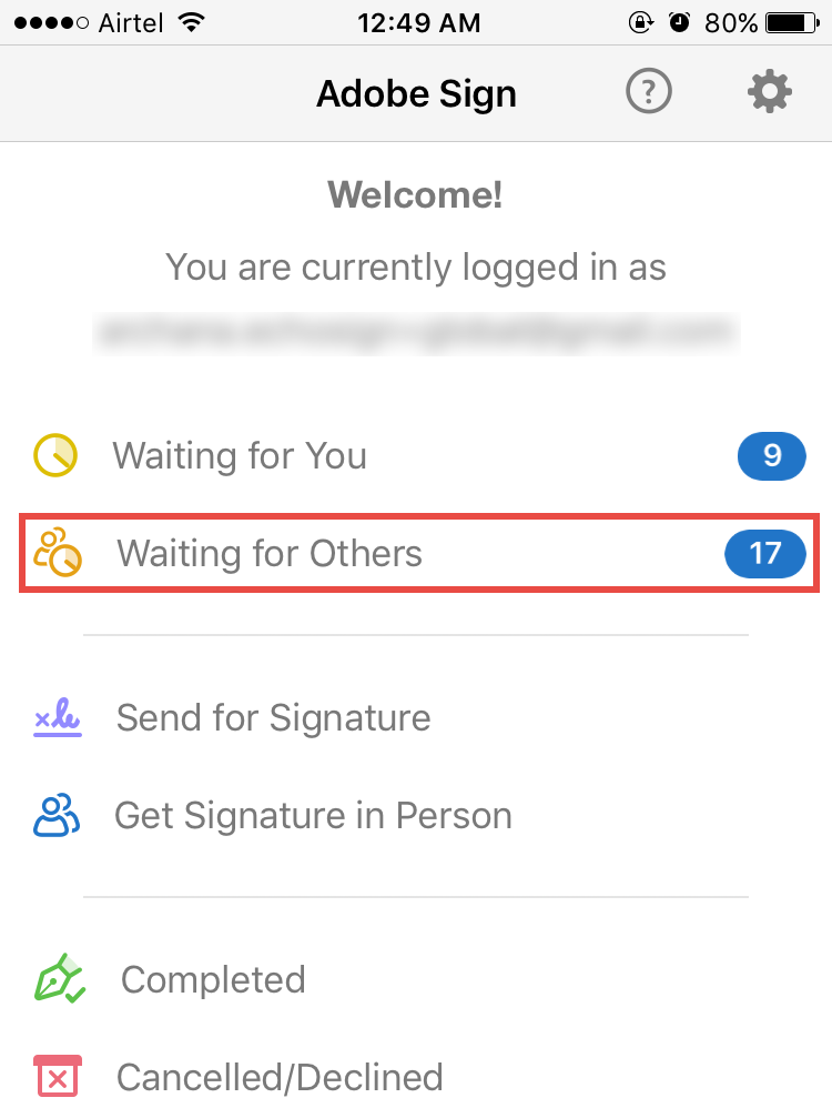 How to use Host signing in iOS Mobile App? Adobe Sign