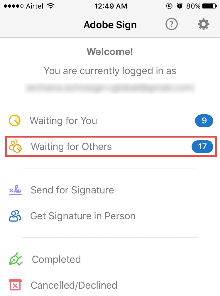 How to use Host signing in iOS Mobile App? Adobe Sign