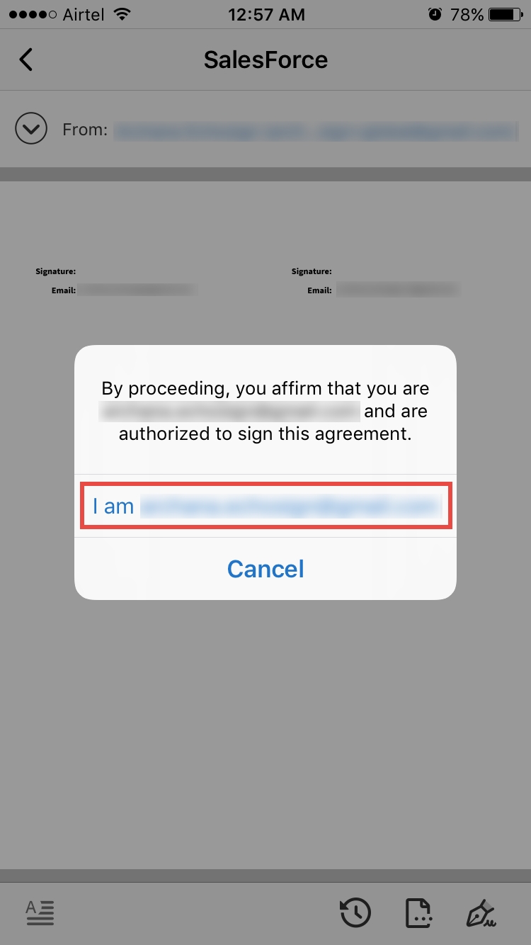 How to use Host signing in iOS Mobile App? Adobe Sign