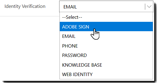 Adobe Sign Authentication method