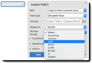 calculated fields