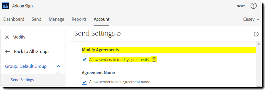 Modify Agreements