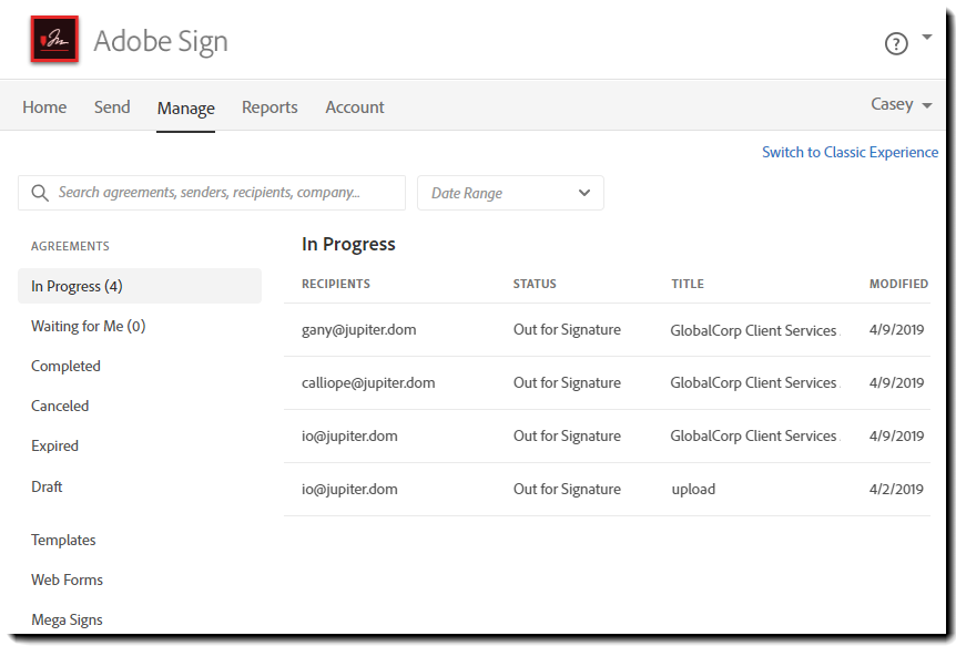April 2019 - Manage page