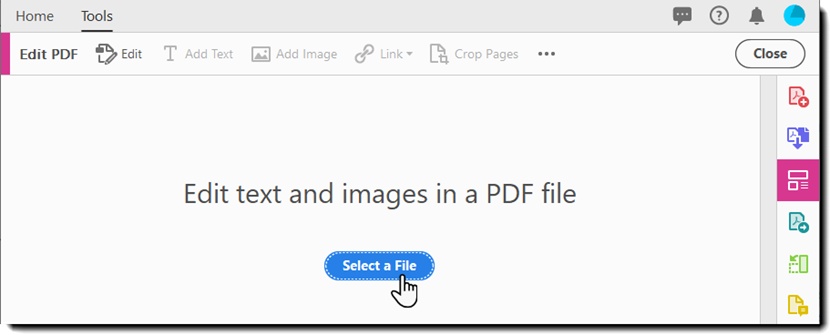 Select the PDF to edit
