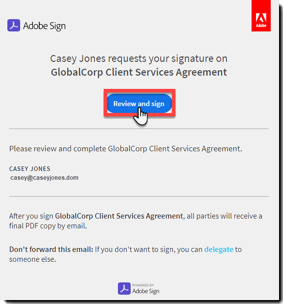 Send documents for e-signatures, Adobe Acrobat